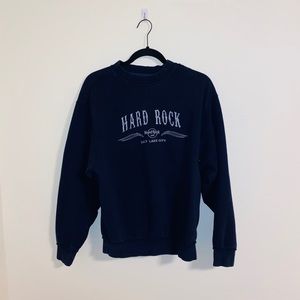 Vintage Hard Rock Cafe navy crew neck